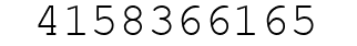 Number 4158366165.