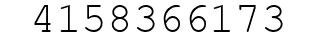 Number 4158366173.