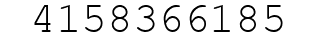 Number 4158366185.