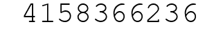 Number 4158366236.