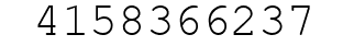 Number 4158366237.