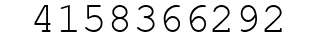 Number 4158366292.