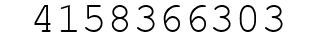 Number 4158366303.
