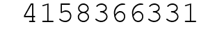 Number 4158366331.