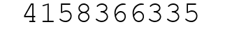 Number 4158366335.
