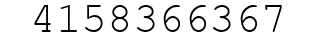 Number 4158366367.