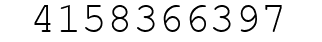 Number 4158366397.