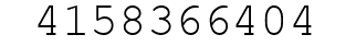 Number 4158366404.