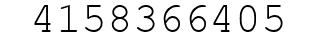 Number 4158366405.