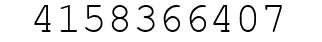 Number 4158366407.
