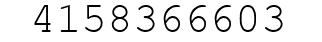 Number 4158366603.