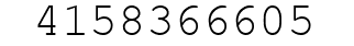 Number 4158366605.
