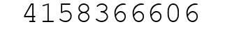Number 4158366606.