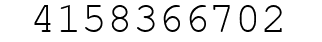 Number 4158366702.