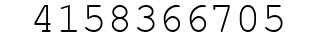 Number 4158366705.