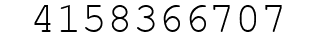 Number 4158366707.