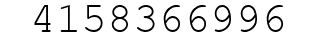 Number 4158366996.