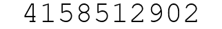 Number 4158512902.