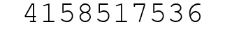 Number 4158517536.