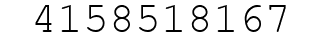 Number 4158518167.