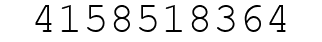 Number 4158518364.