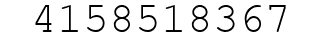 Number 4158518367.