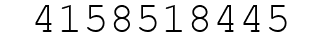 Number 4158518445.