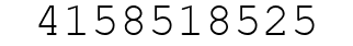 Number 4158518525.