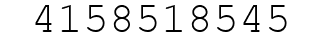 Number 4158518545.