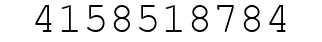 Number 4158518784.