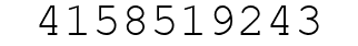 Number 4158519243.