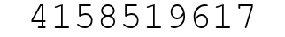 Number 4158519617.