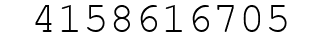 Number 4158616705.