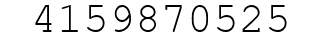 Number 4159870525.