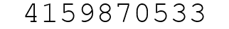 Number 4159870533.