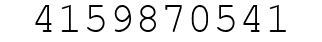 Number 4159870541.
