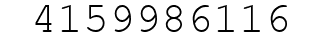 Number 4159986116.