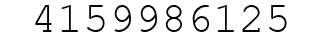 Number 4159986125.