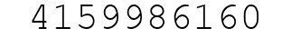 Number 4159986160.