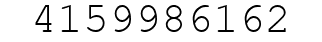 Number 4159986162.