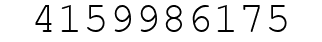 Number 4159986175.