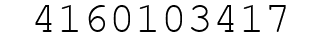 Number 4160103417.