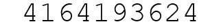 Number 4164193624.