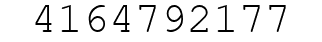 Number 4164792177.