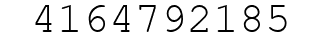 Number 4164792185.
