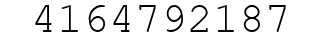 Number 4164792187.