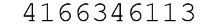 Number 4166346113.