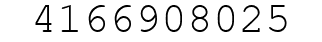 Number 4166908025.