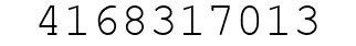 Number 4168317013.