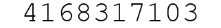 Number 4168317103.